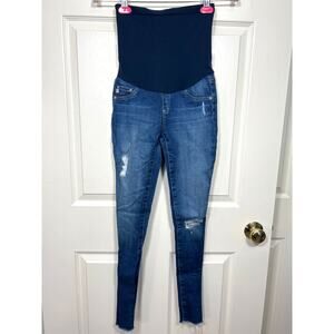 AG Adriano Goldschmied Secret Fit Belly Skinny Leg Maternity Jeans Distressed